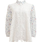 Anzella Embroidery Shirt - White