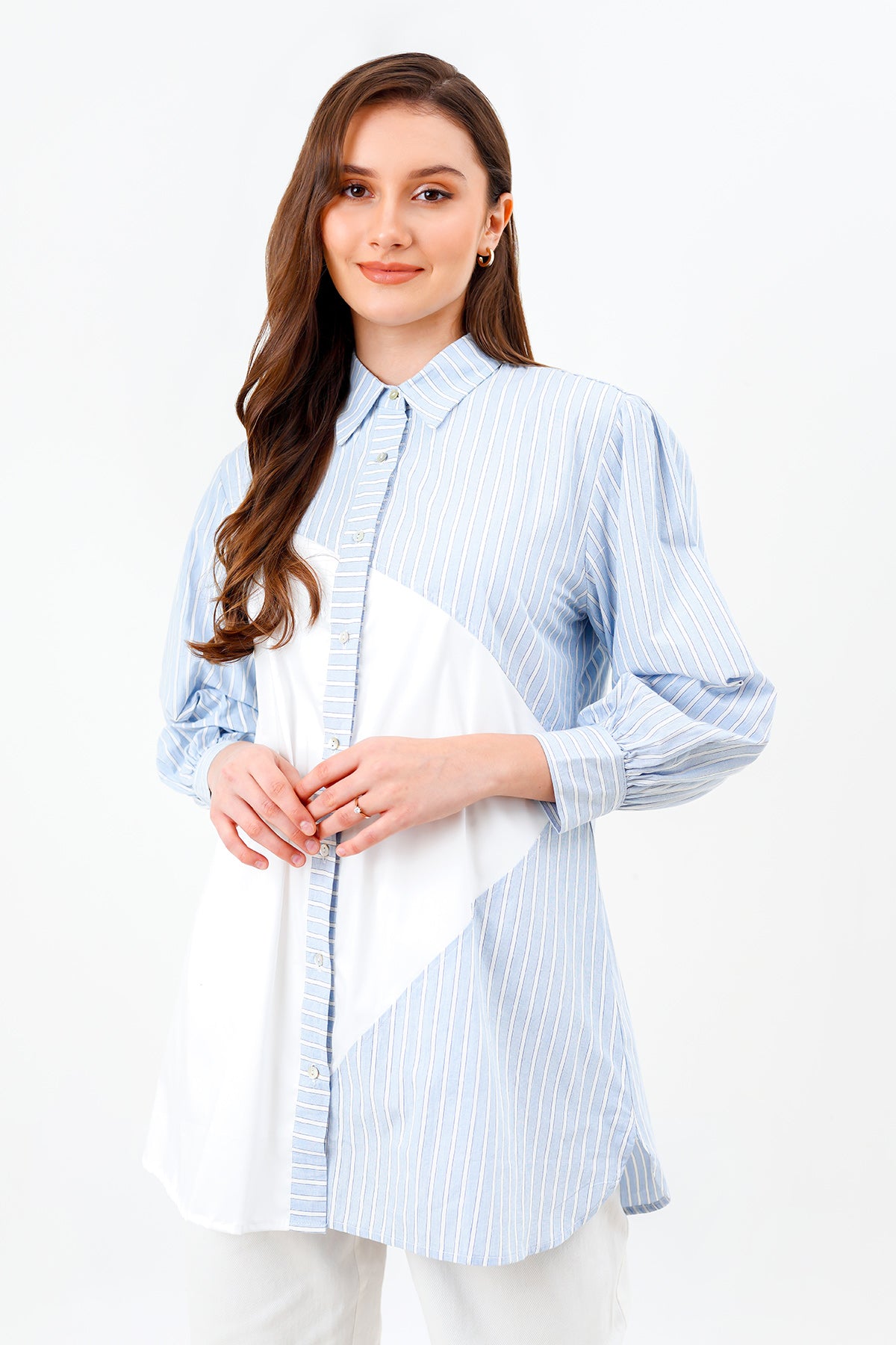Elise Shirt - Blue/White