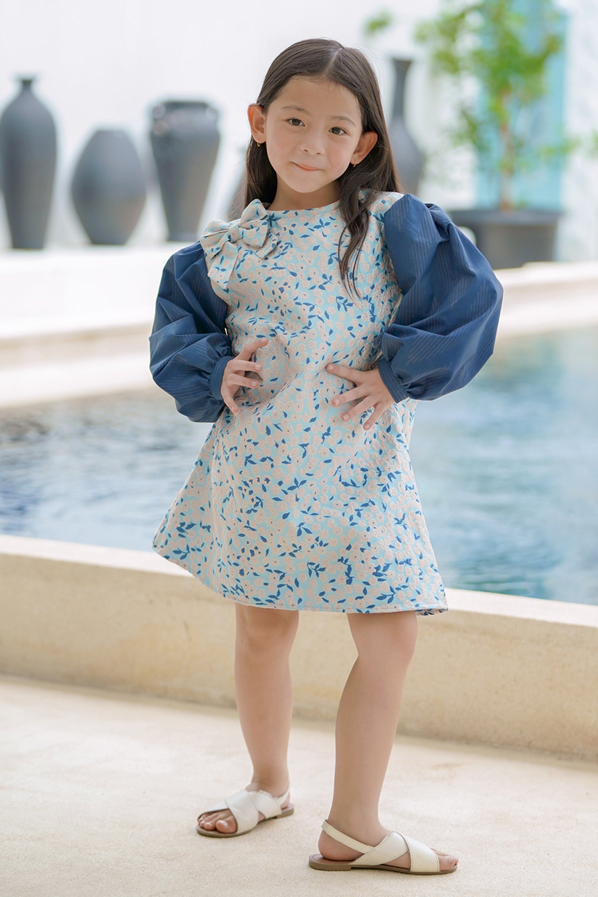 Cera Dress For Kids - Blue