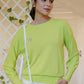 Cuff Light Sweatshirt - Lime (M)