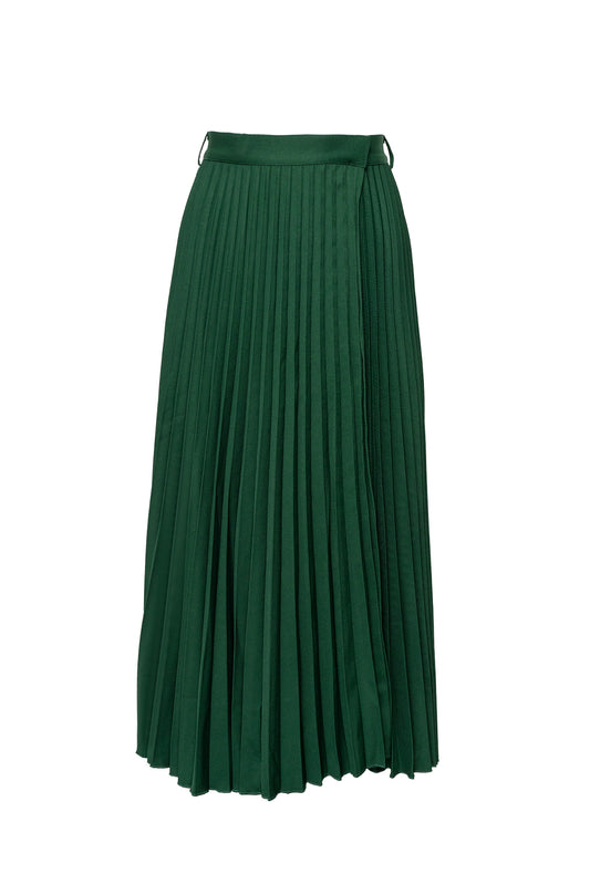 Cleo Pleated Skirt - Evergreen