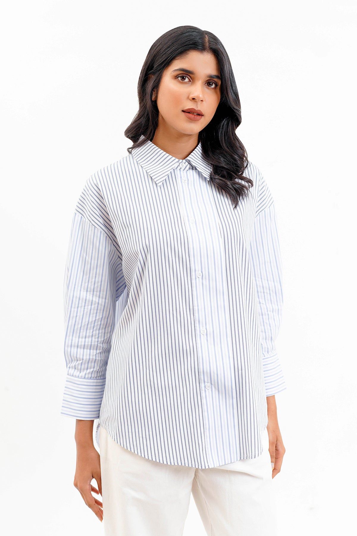 Vita Shirt - Blue – Buttonscarves