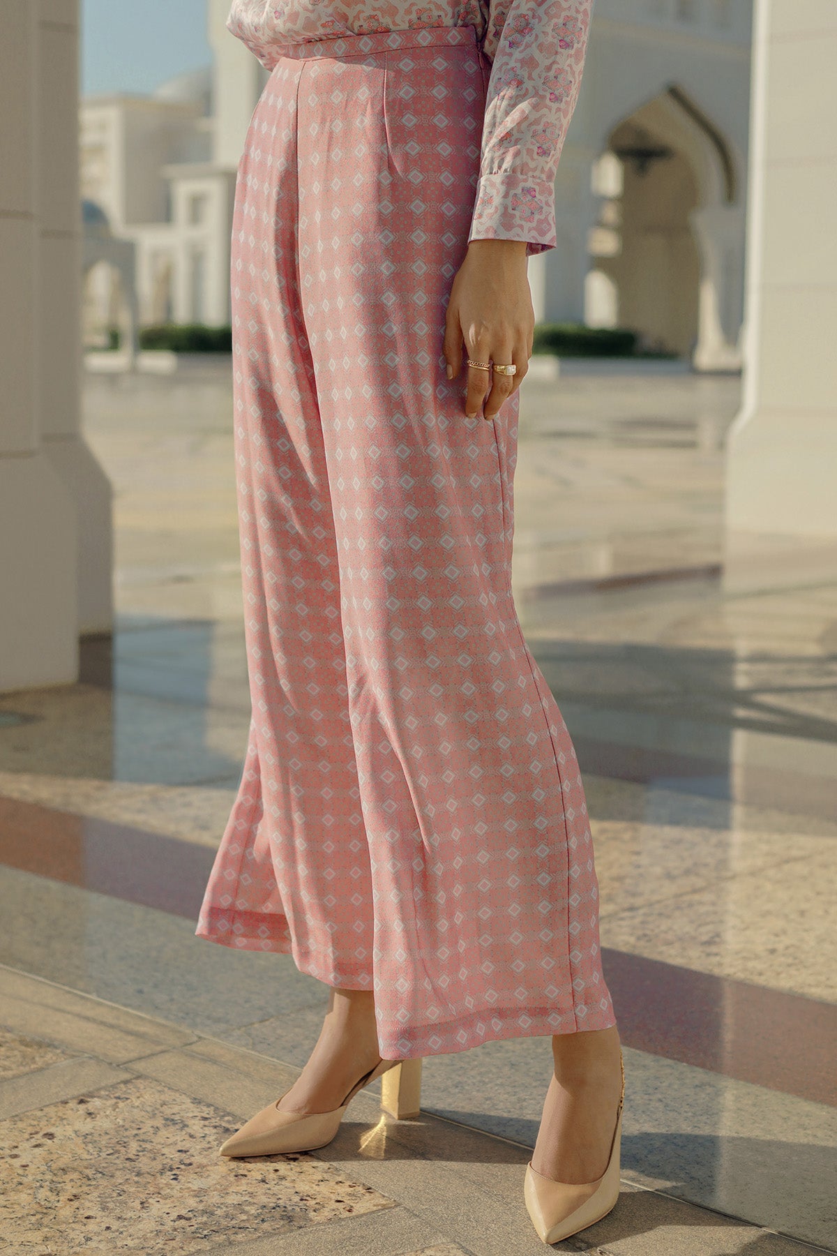 Buy peach palazzo pant for women in India @ Limeroad