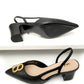 Kylie Mid Heel Shoes - Black
