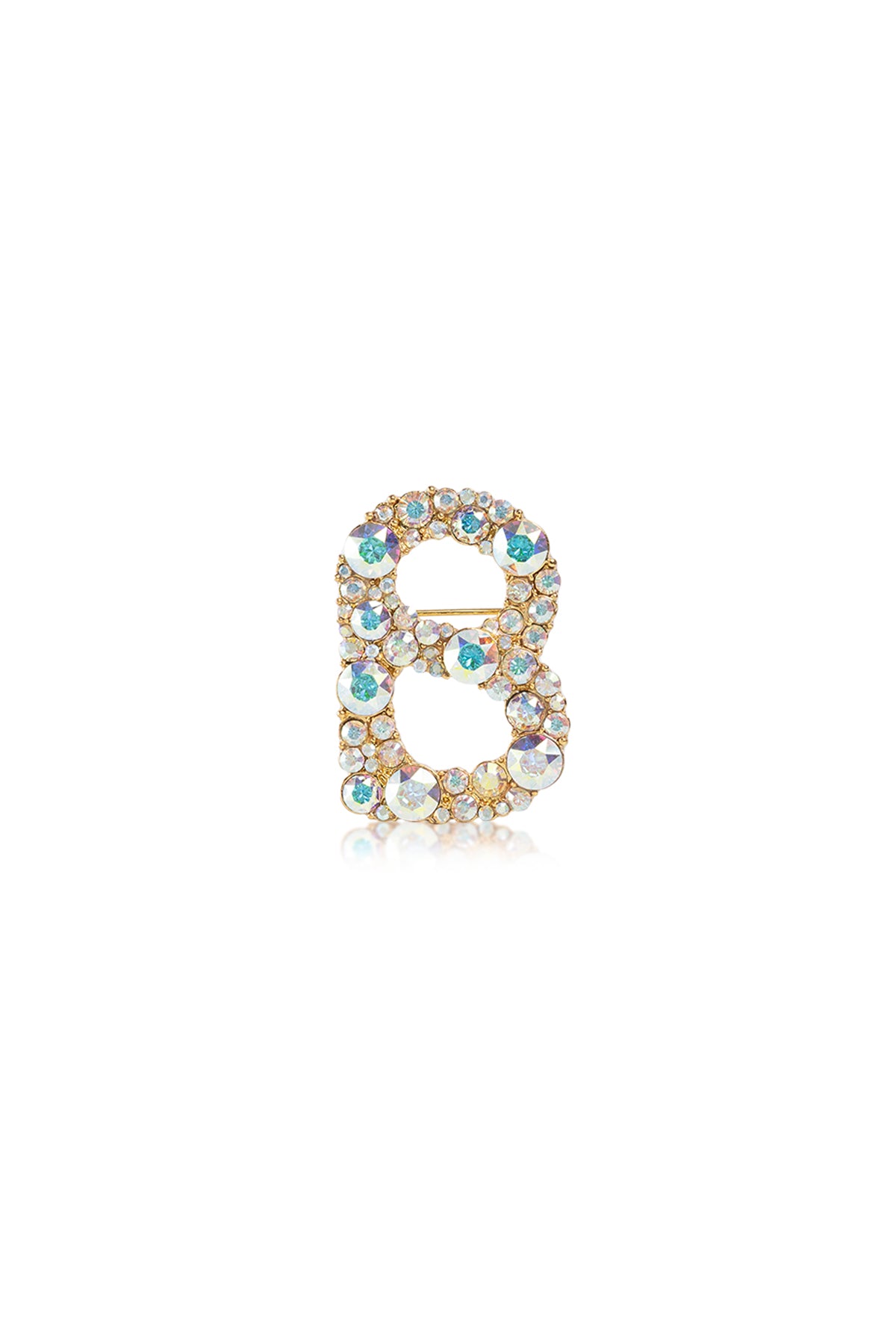 Luxe Signature Crystal Brooch - Rose Iridescent