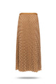 Monogram Pleated Skirt - Harvest Gold