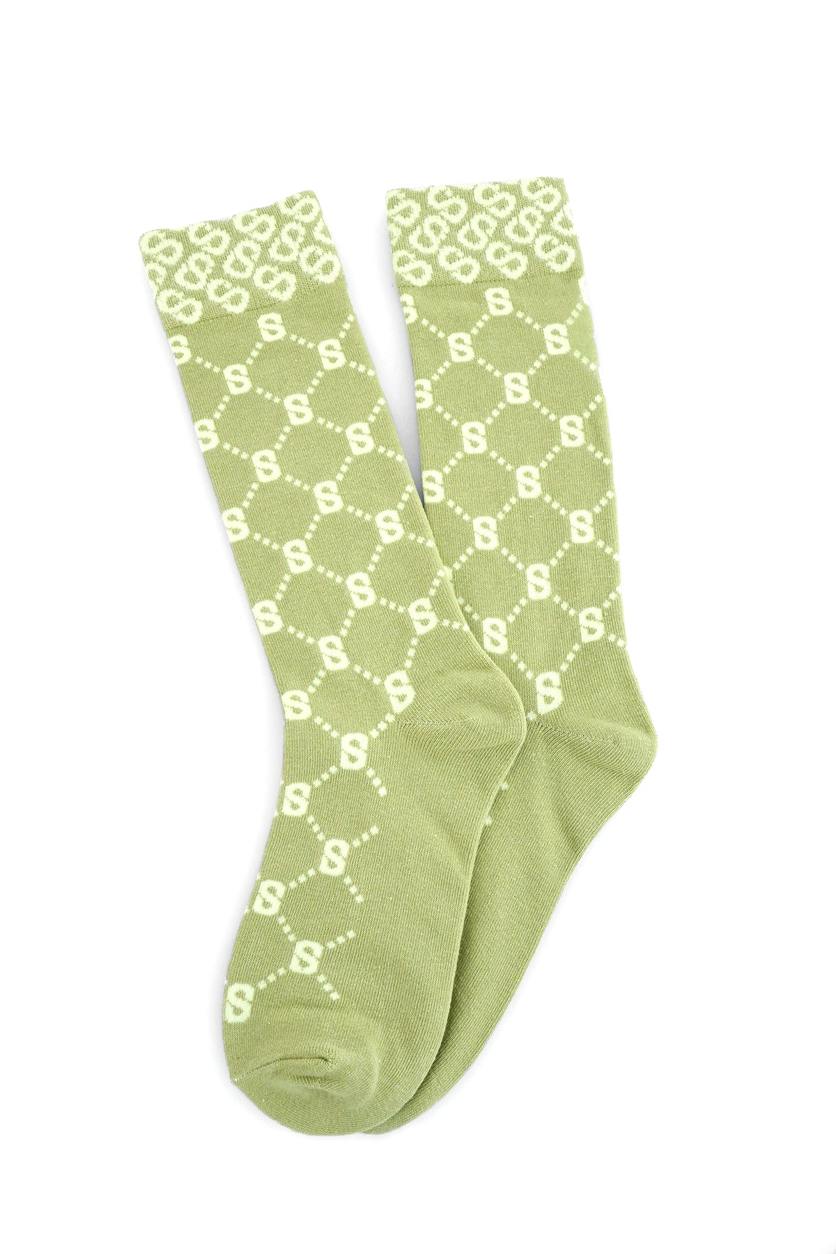Monogram Socks Green