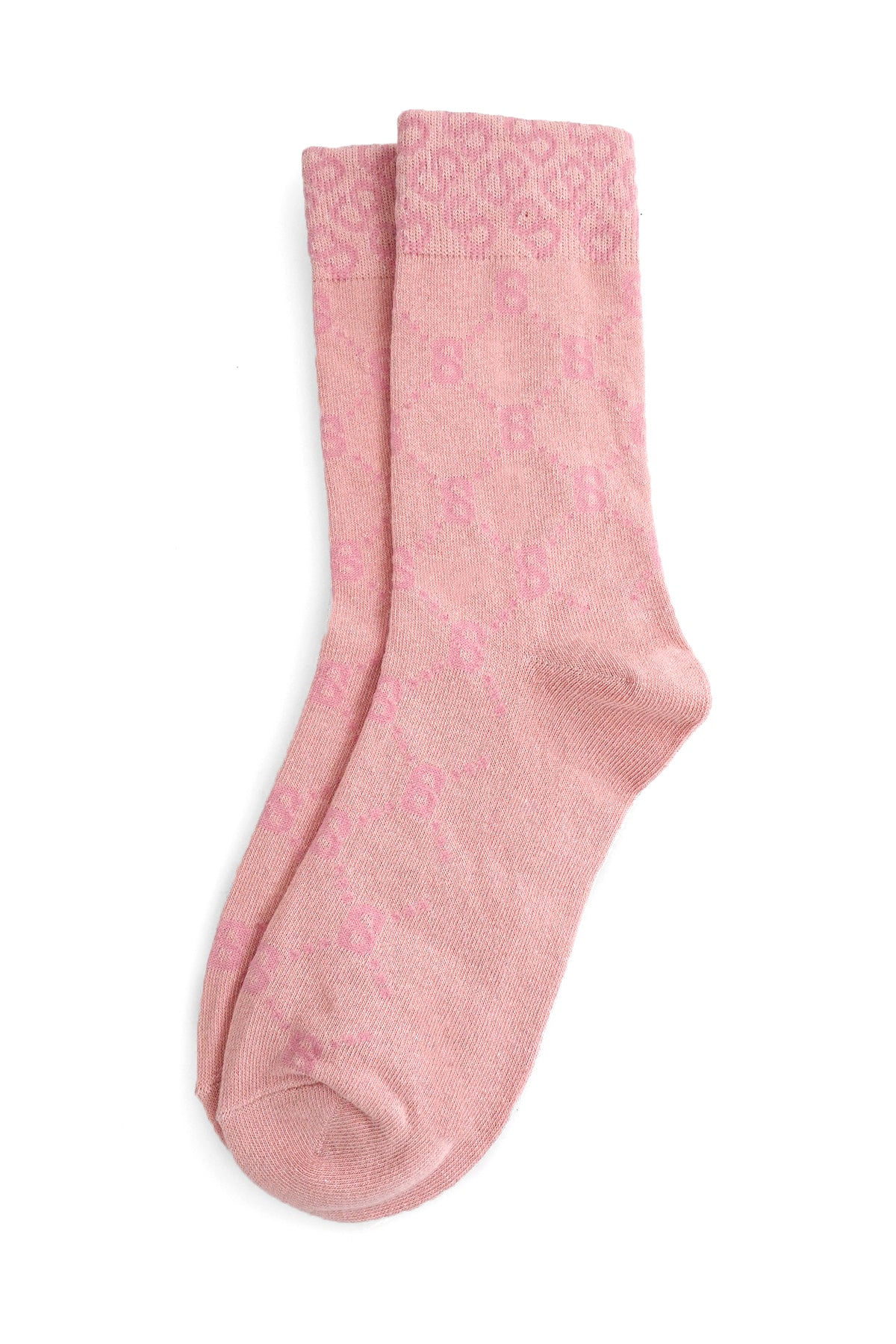 Monogram Socks Pink