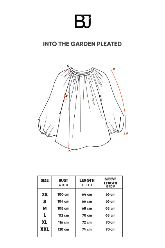 Into The Garden Pleated Blouse - Black