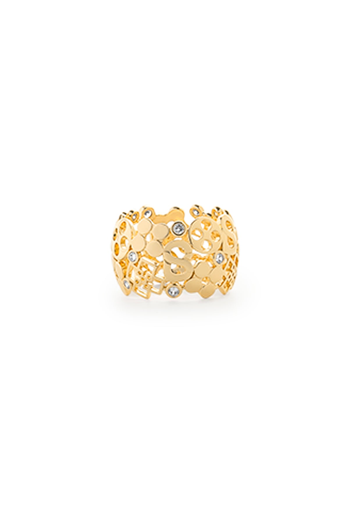 Monogram Ring Brooch - Gold
