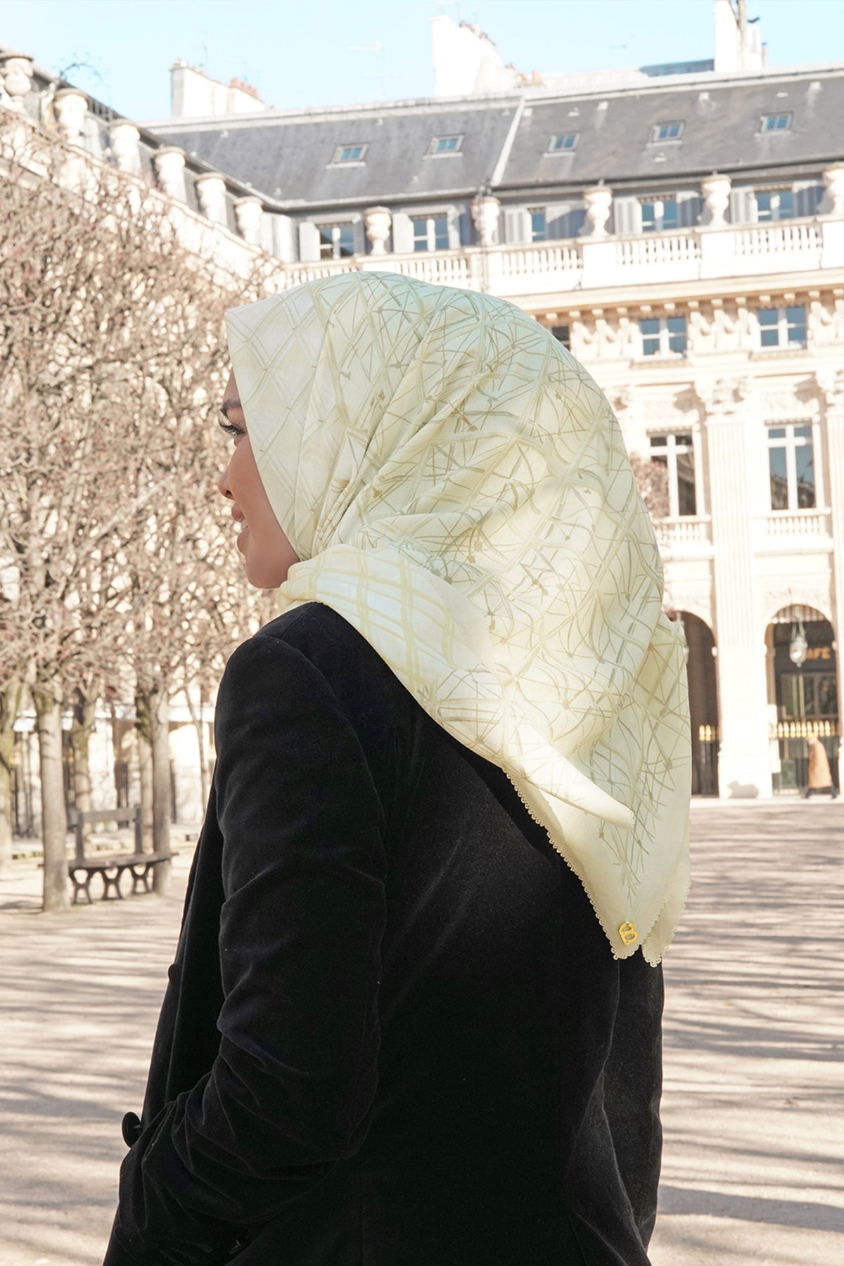 Louvre Series Voal Square - Sunny