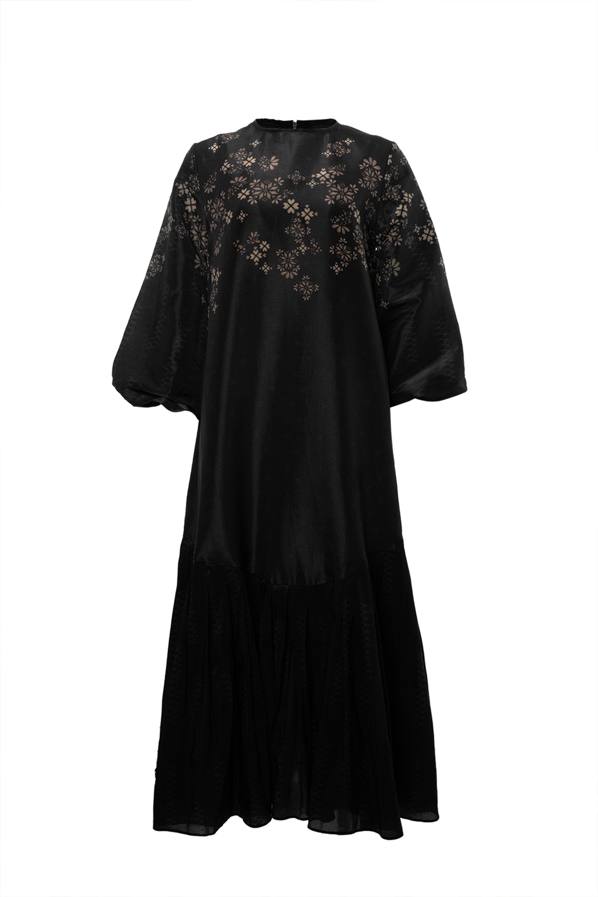 Khanum Ruffle Maxi Dress - Black – Buttonscarves