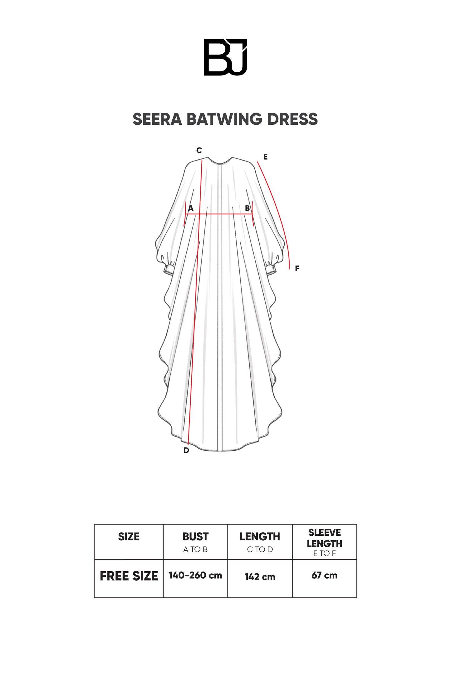 Seera Batwing Dress - Blue
