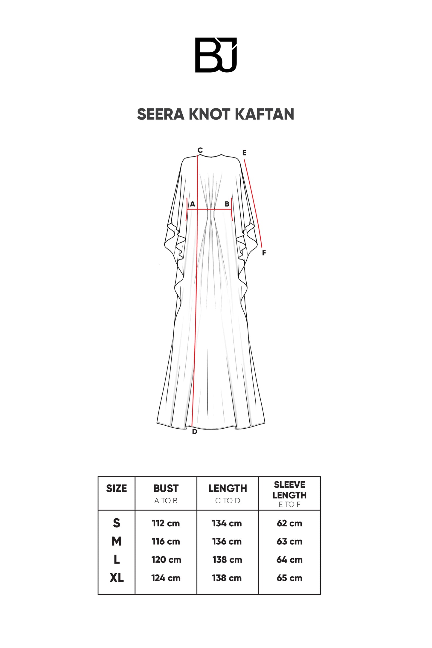 Seera Knot Kaftan - Black