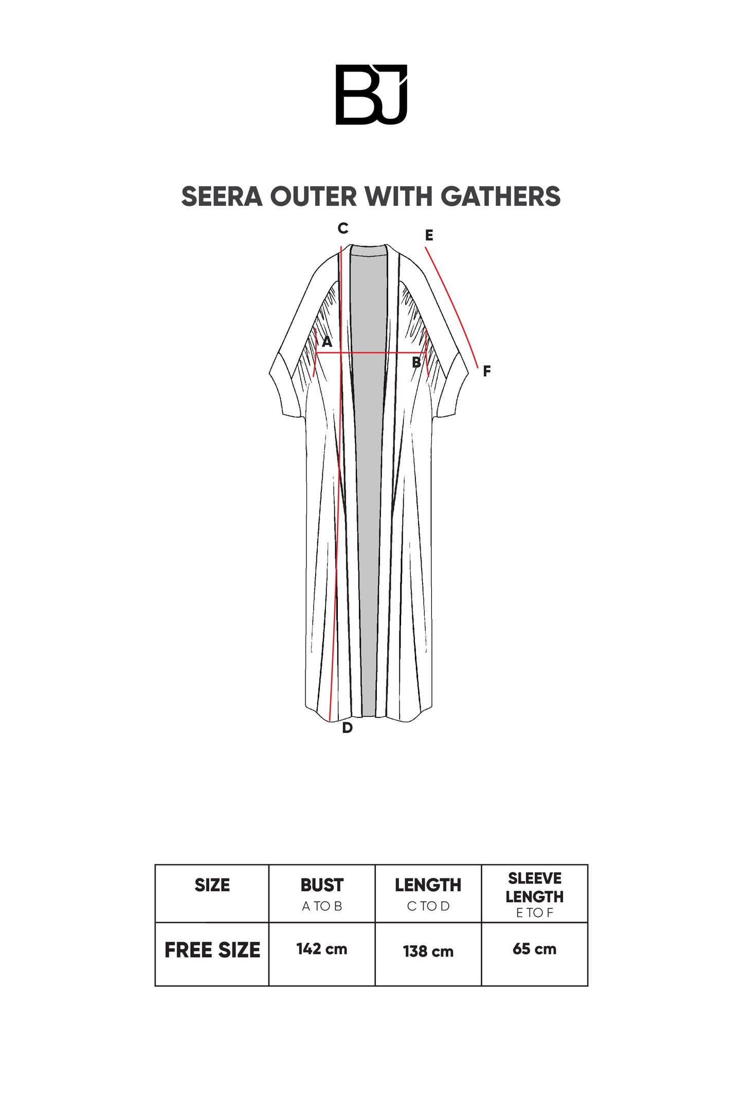 Seera Outer with Gathers - Cream