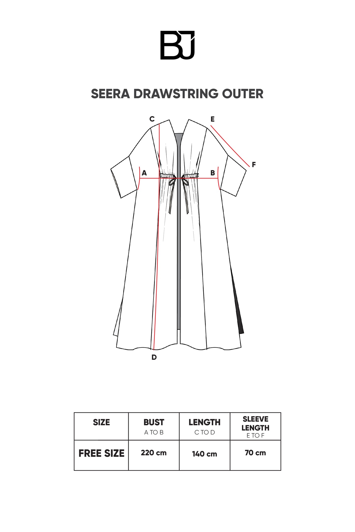 Seera Drawstring Outer - White
