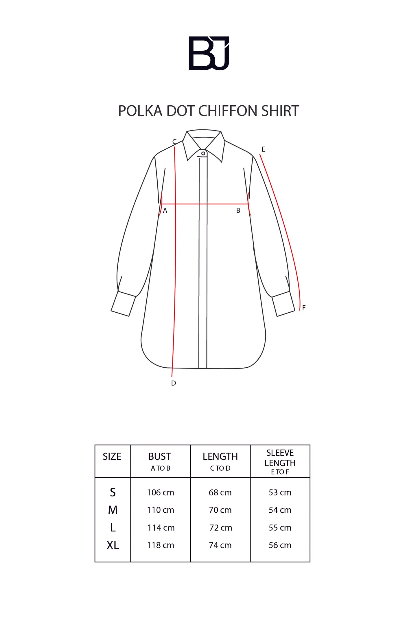 Polka Dot Chiffon Shirt - Black