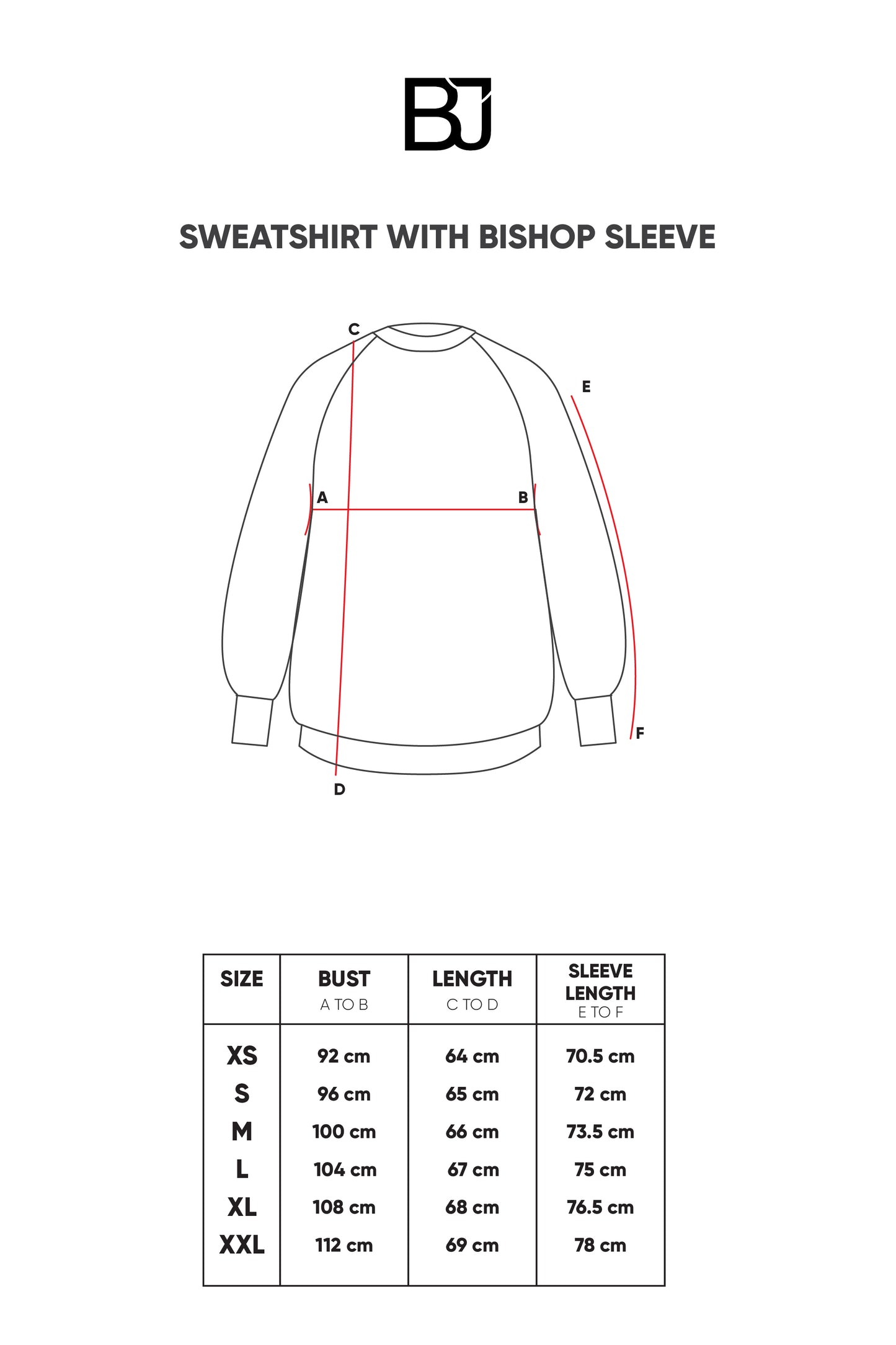 Sweat Shirt With Bishop Sleeve - Rainbow