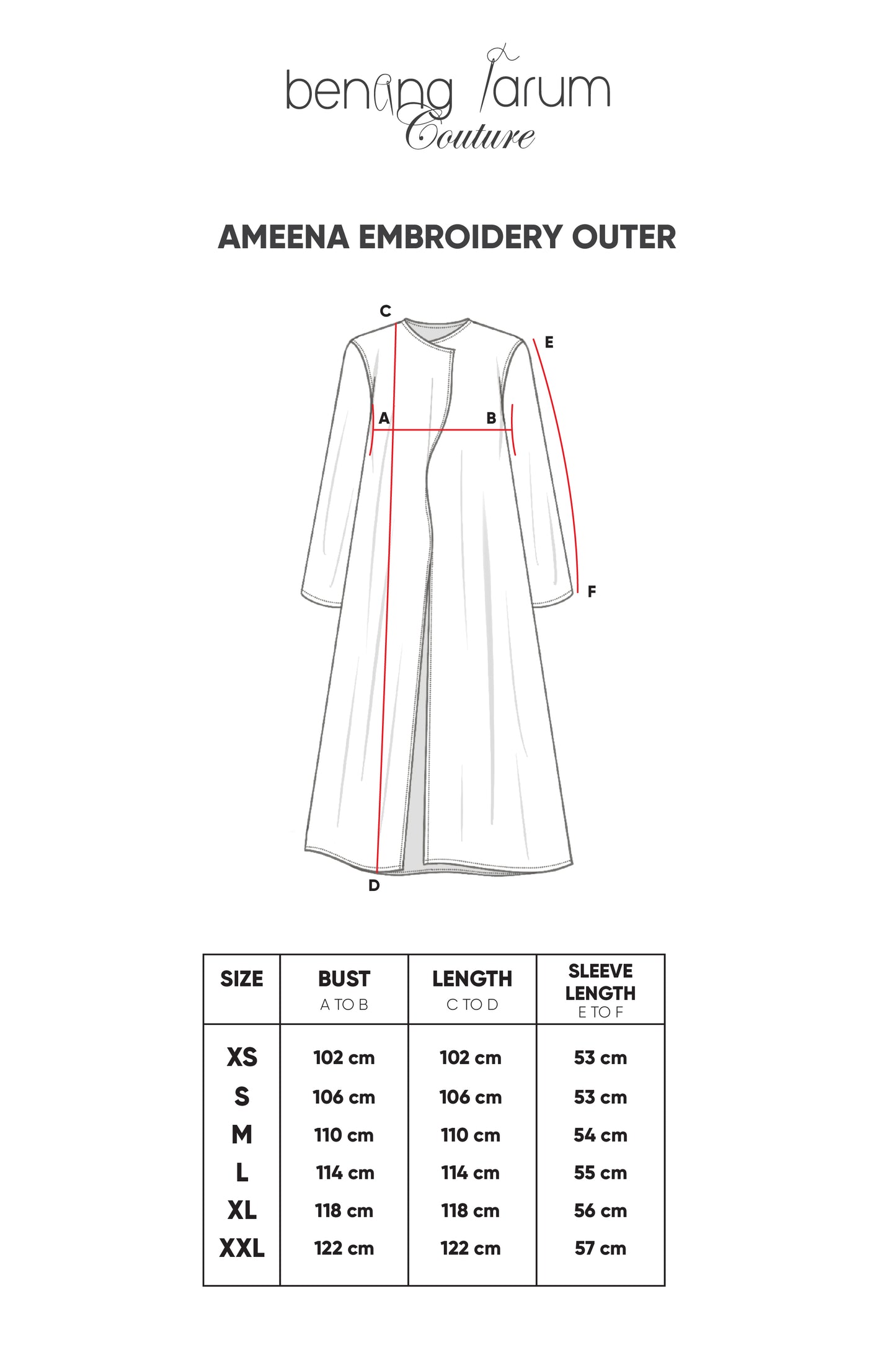 Ameena Embroidery Outer - White