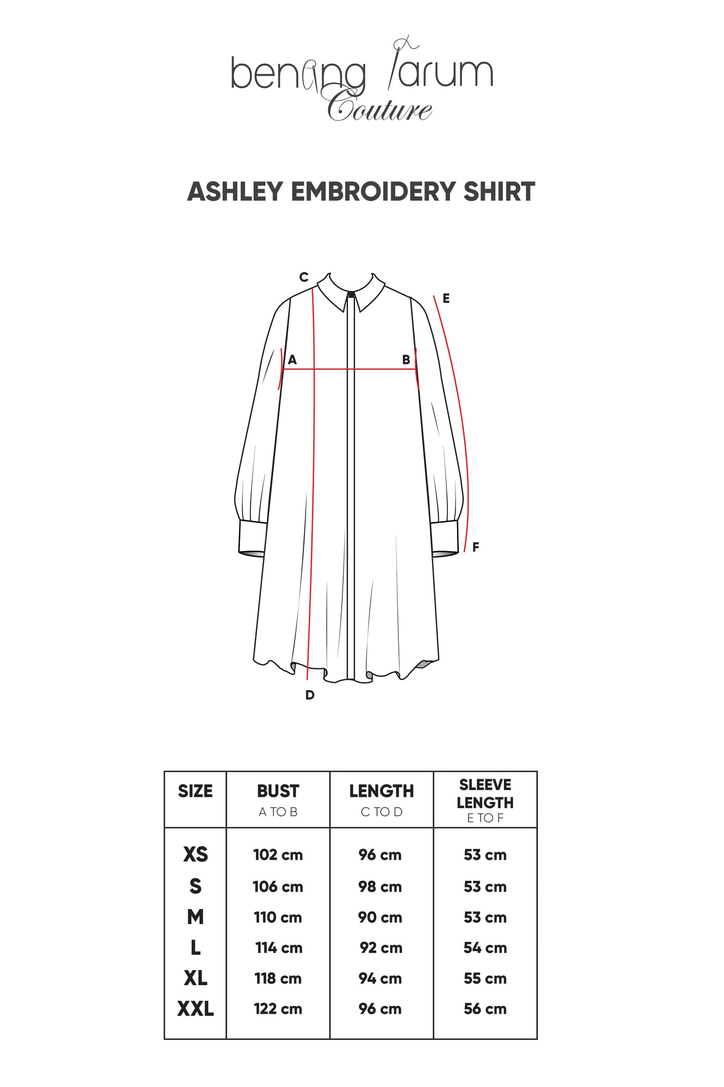 Ashley Embroidery Shirt - White