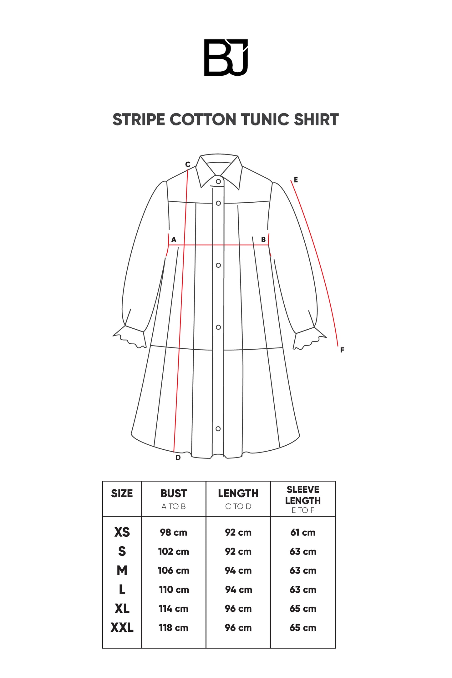 Stripe Cotton Tunic Shirt - Dark Gray