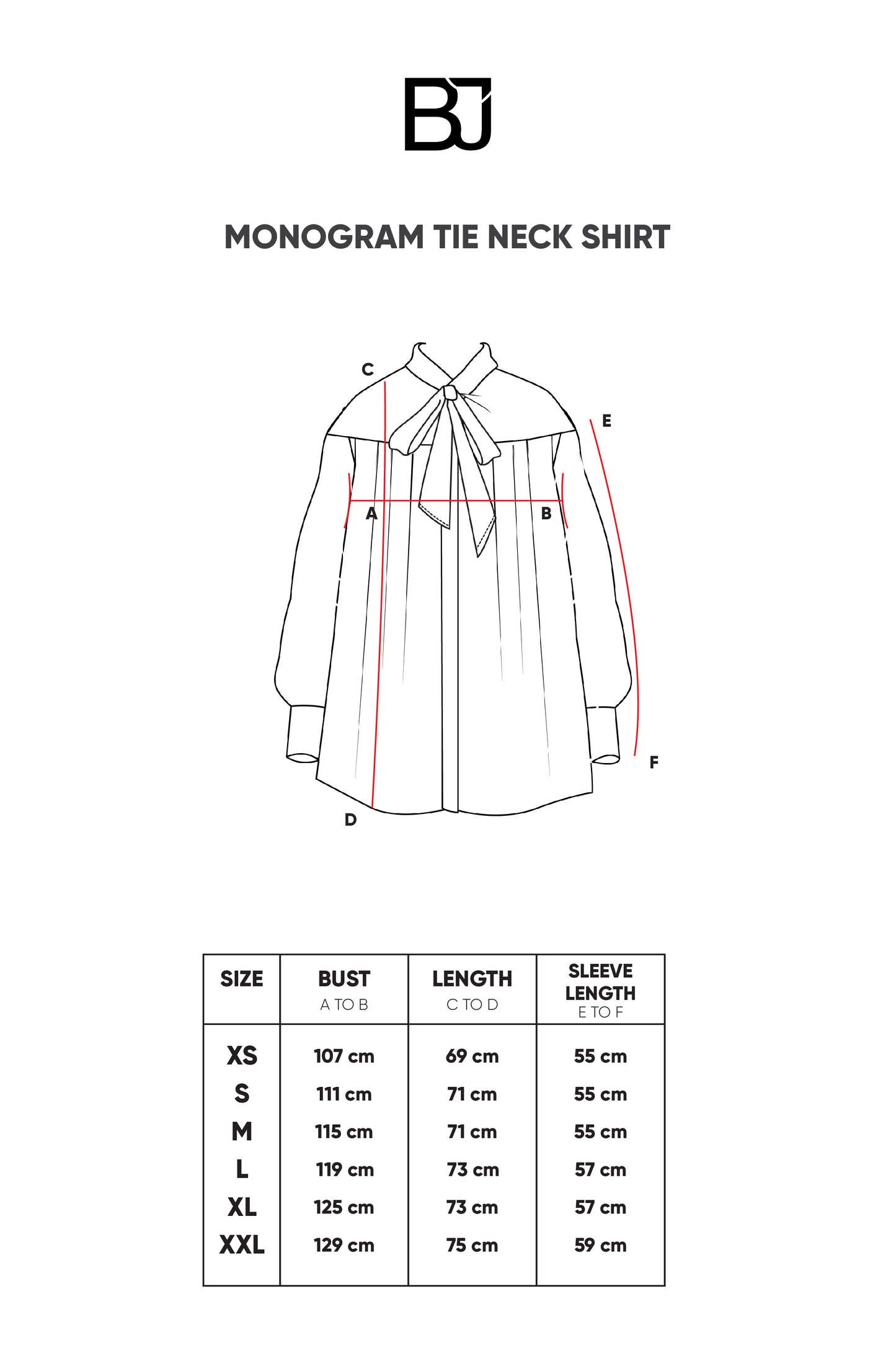 Monogram Tie Neck Shirt - Black