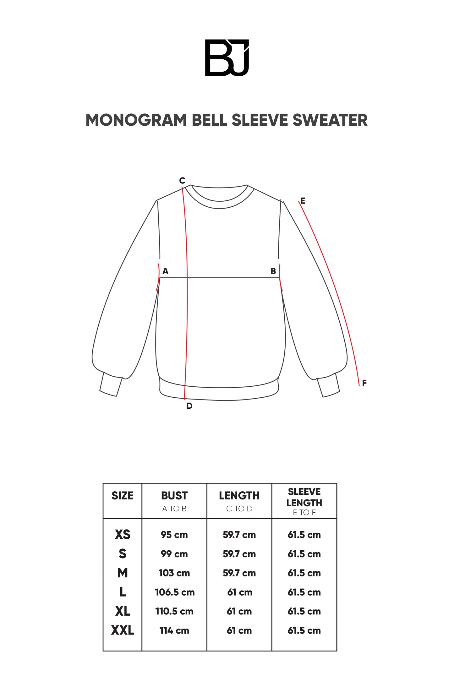 Monogram Bell Sleeve Sweater - Blush