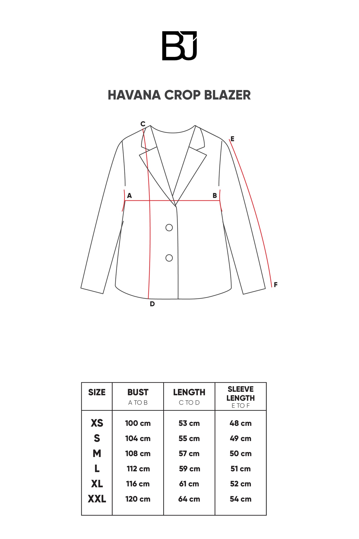 Havana Crop Blazer - Black