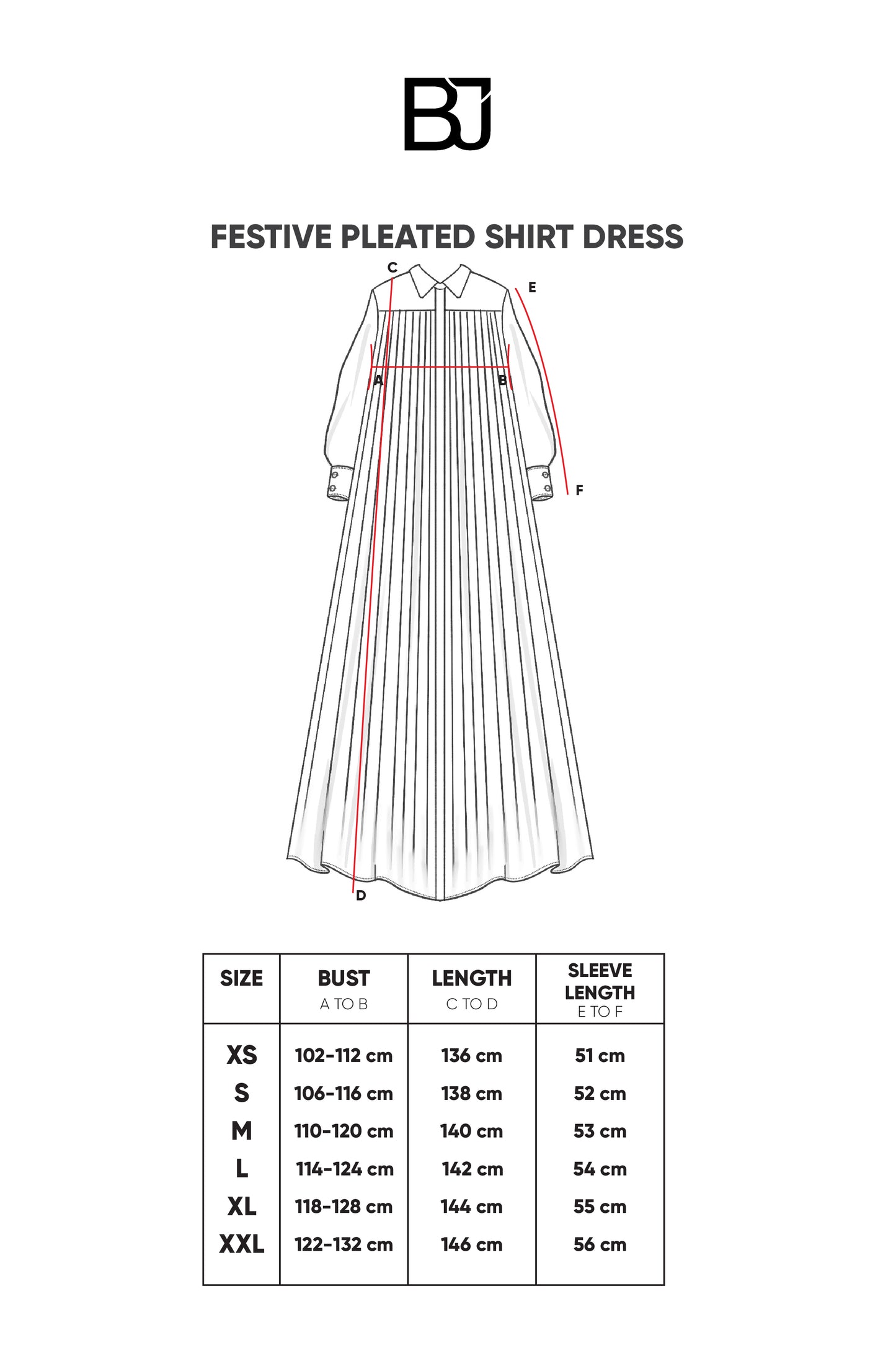 Festive Pleated Shirt Dress - Ivory