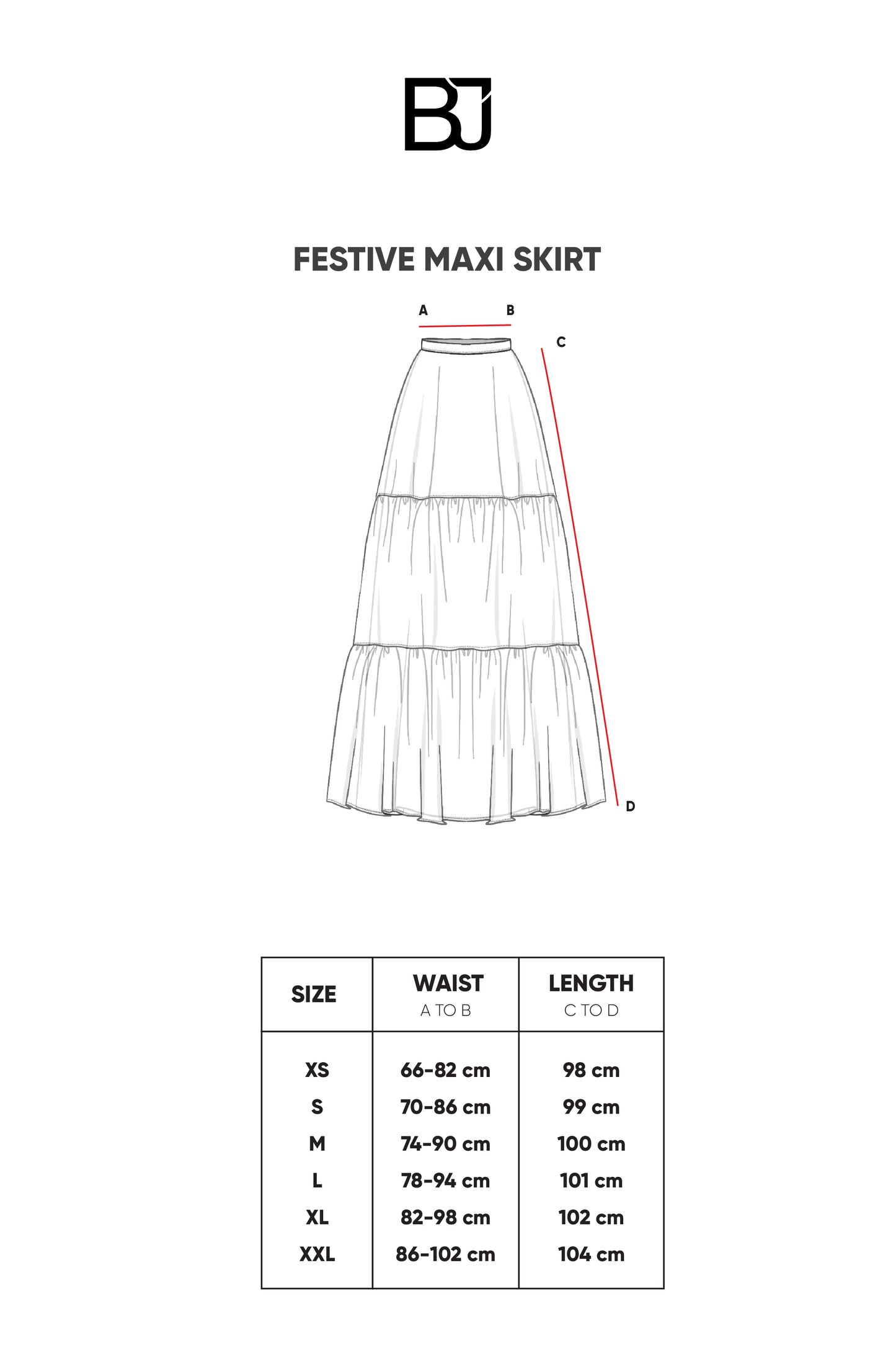 Festive Maxi Skirt - Blue