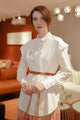 Ziana Ruffle Shirt - White